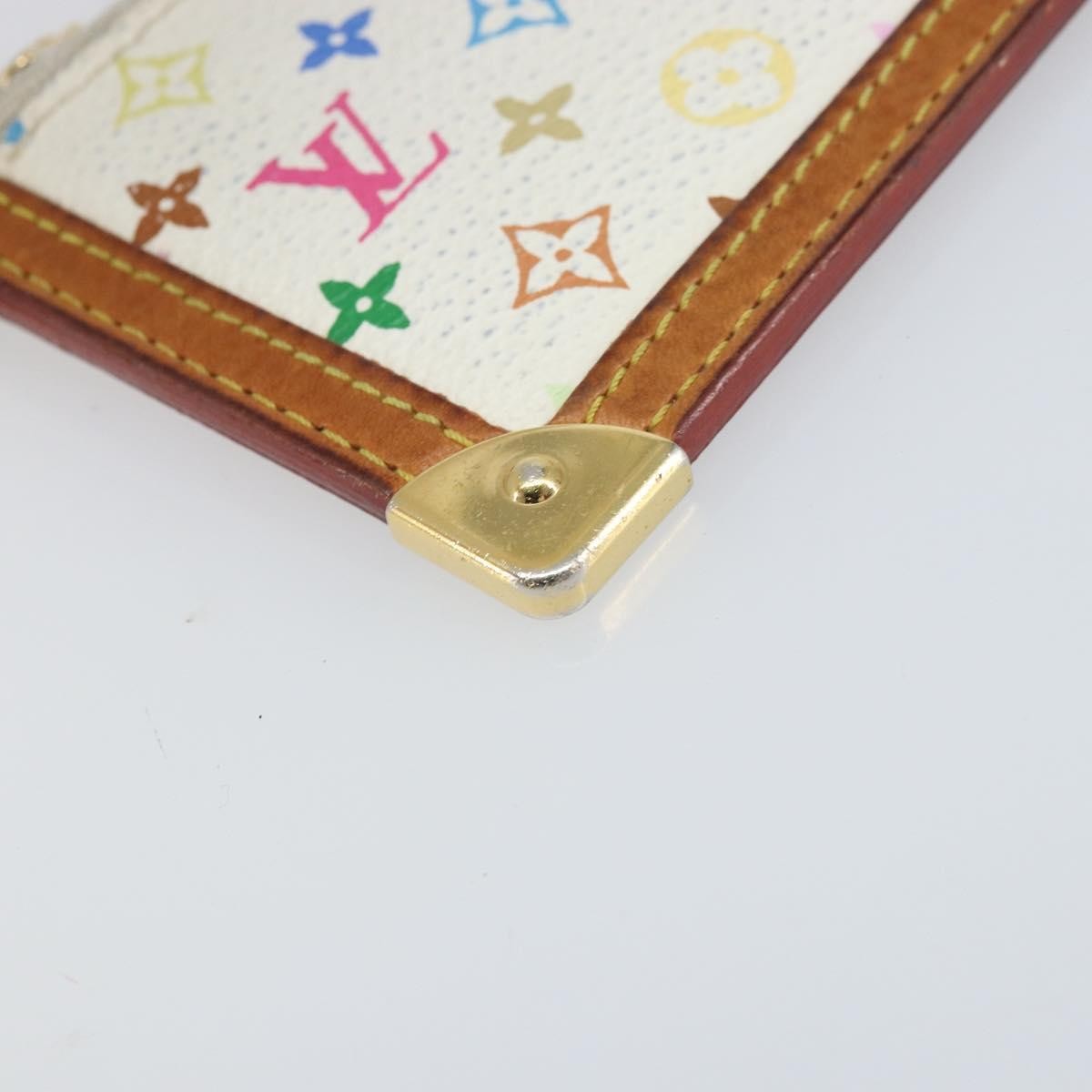 Louis Vuitton Pochette clés NM Monogram Multicolor Canvas, White, Canvas, Wallet
