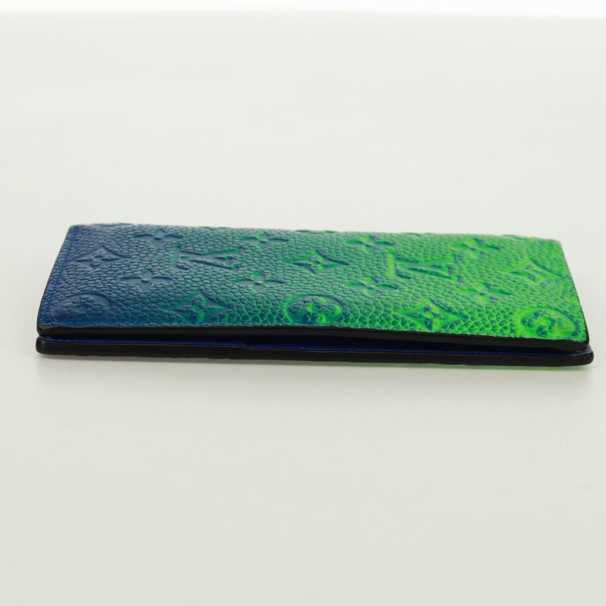Louis Vuitton Brazza Limited Edition Illusion Monogram Taurillon Leather, Green, Leather, Wallet
