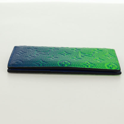 Louis Vuitton Brazza Limited Edition Illusion Monogram Taurillon Leather, Green, Leather, Wallet