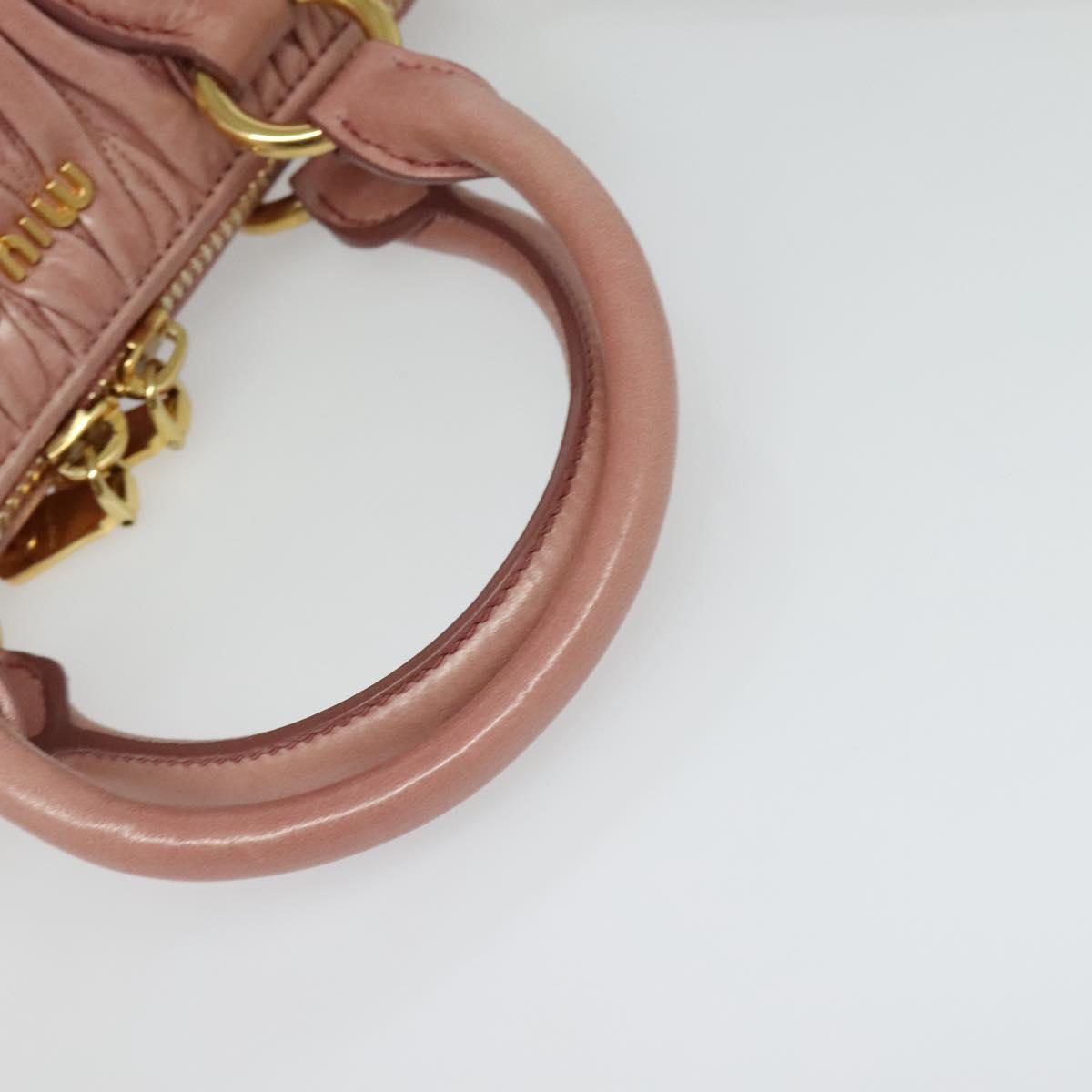 Miu Miu Madras Bowler Bag Matelasse Leather, PINK, LEATHER, Handbag