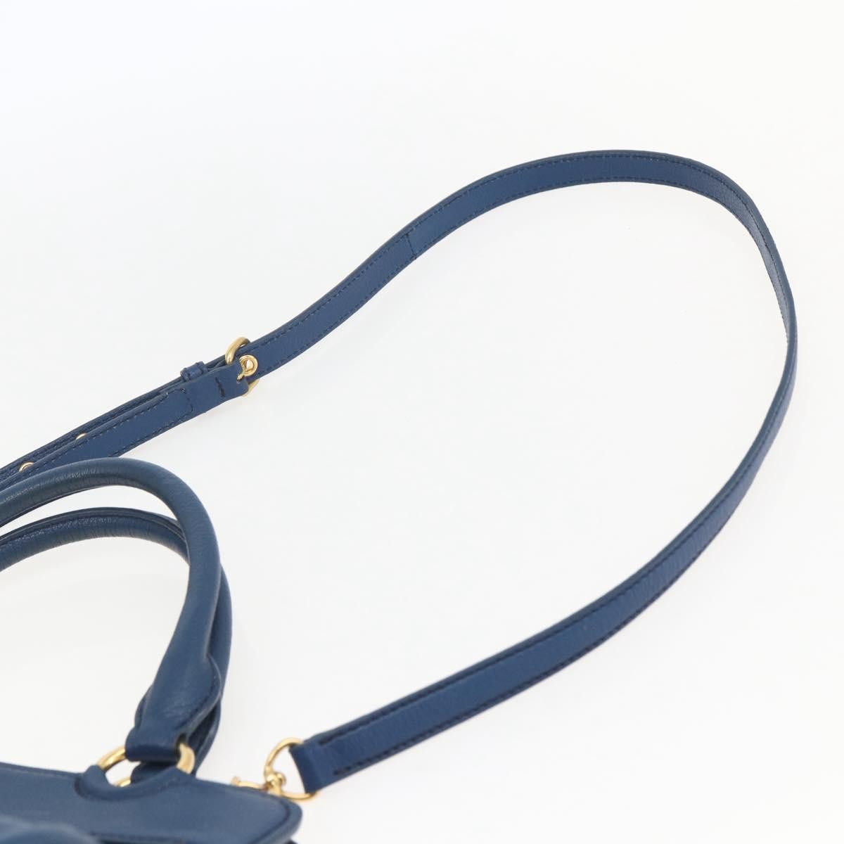 Miu Miu Vintage Leather, Blue, Leather, Tote Bag