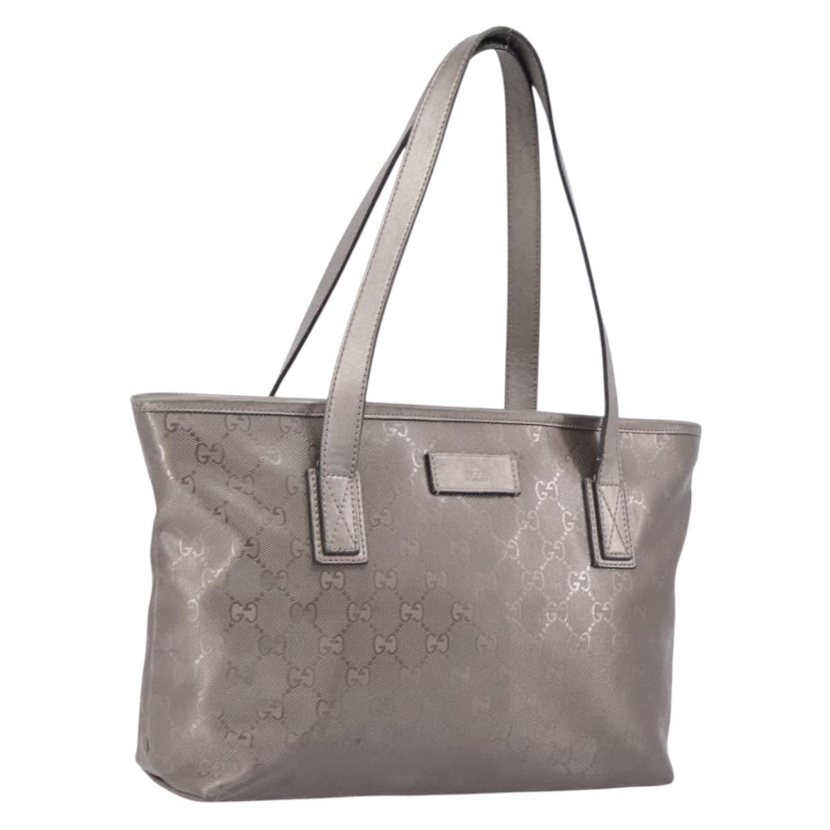 Gucci Tote GG Imprime, Silver, Canvas, Tote Bag