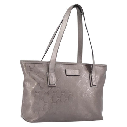 Gucci Tote GG Imprime, Silver, Canvas, Tote Bag