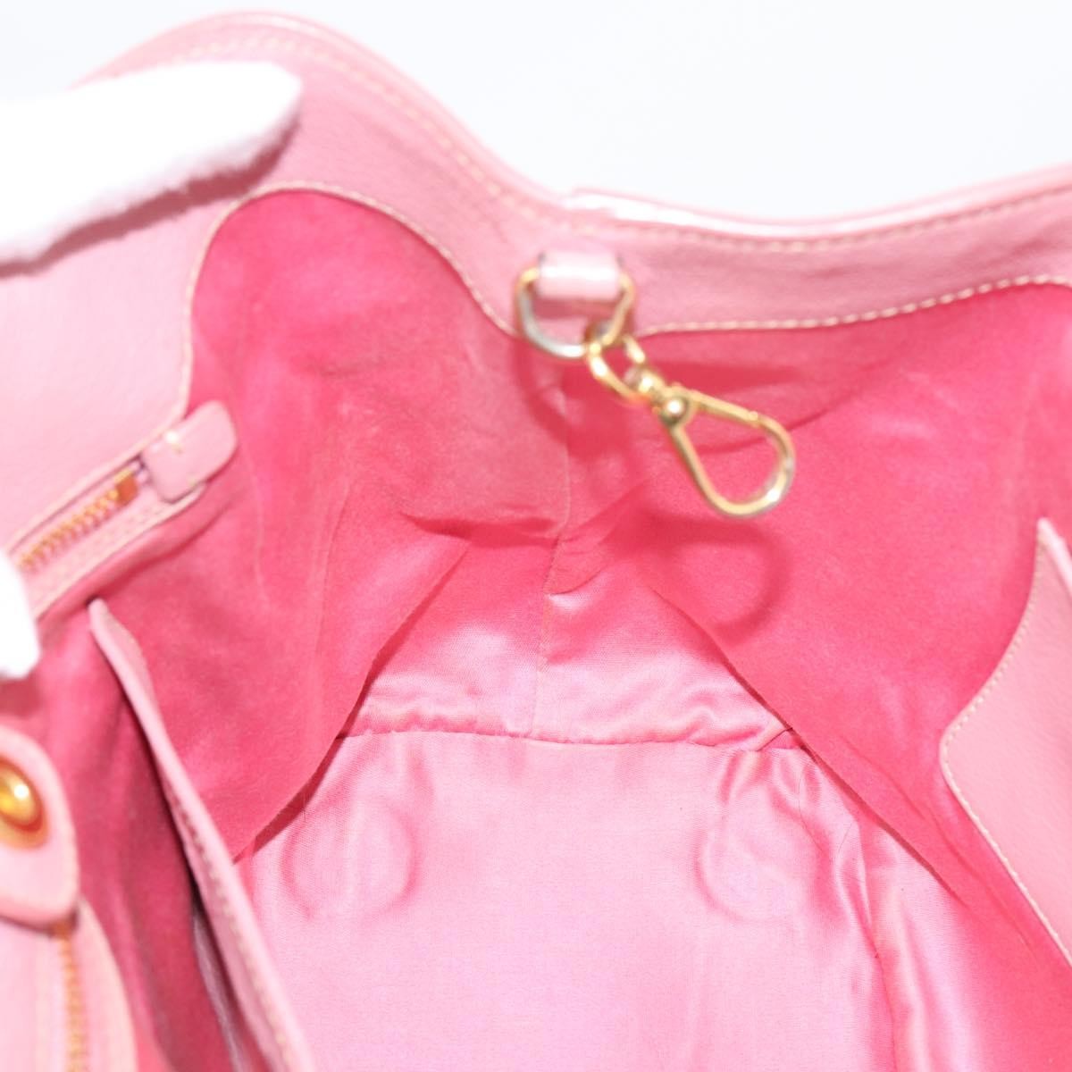 Miu Miu Madras Convertible Leather, Pink, Leather, Tote Bag