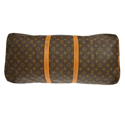 Louis Vuitton Keepall Bandoulière Monogram, Brown, Canvas, Travel Bag