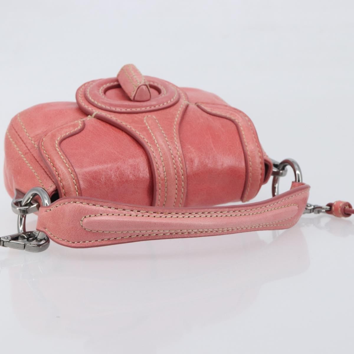 Prada Turnlock Flap Soft Calf, Pink, Leather, Shoulder Bag