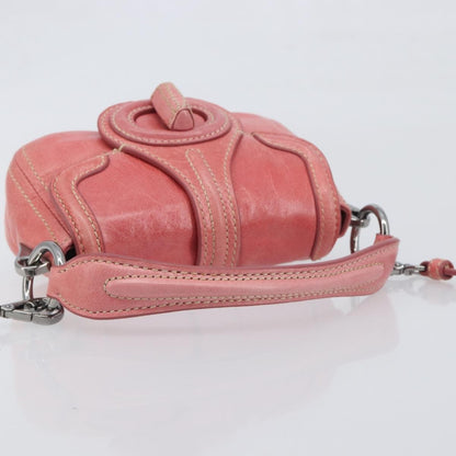 Prada Turnlock Flap Soft Calf, Pink, Leather, Shoulder Bag