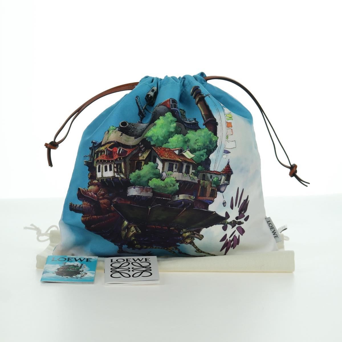 Loewe Paula Drawstring Printed Canvas, Multicolour, Canvas, Clutch