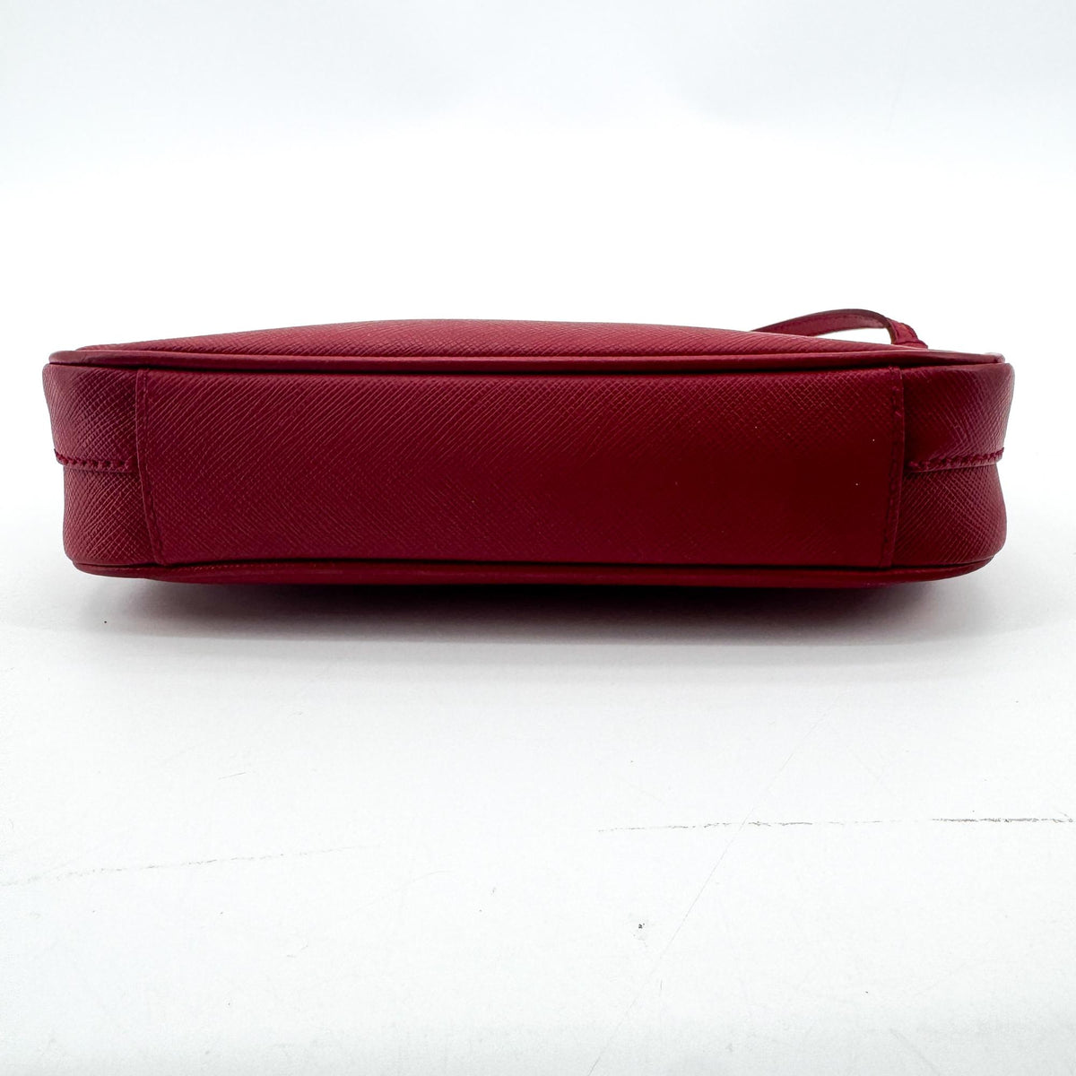 Prada Zip Saffiano Leather, Red, Leather, Shoulder Bag