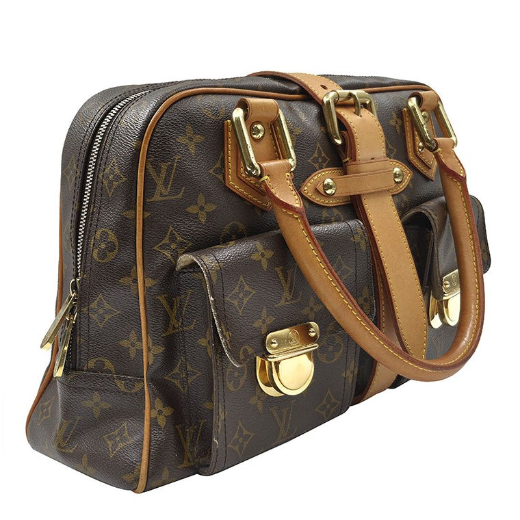 Louis Vuitton Manhattan Monogram Canvas, Brown, Canvas, Handbag