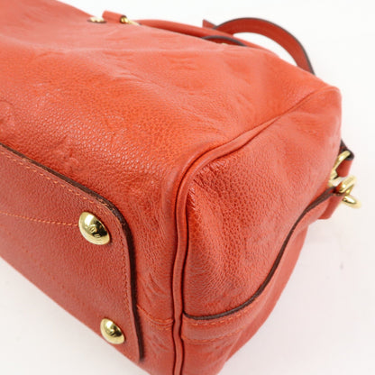 Louis Vuitton Speedy Bandouliere Monogram Empreinte Leather, Orange, Leather, Handbag
