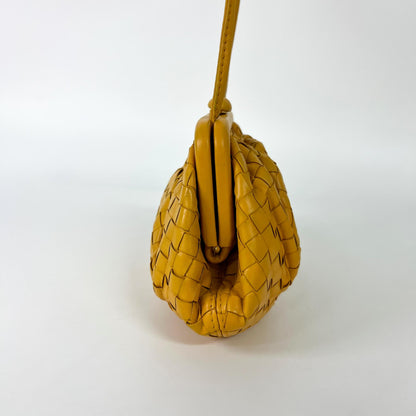 Bottega Veneta The Pouch Intrecciato Nappa, Yellow, Other, Clutch