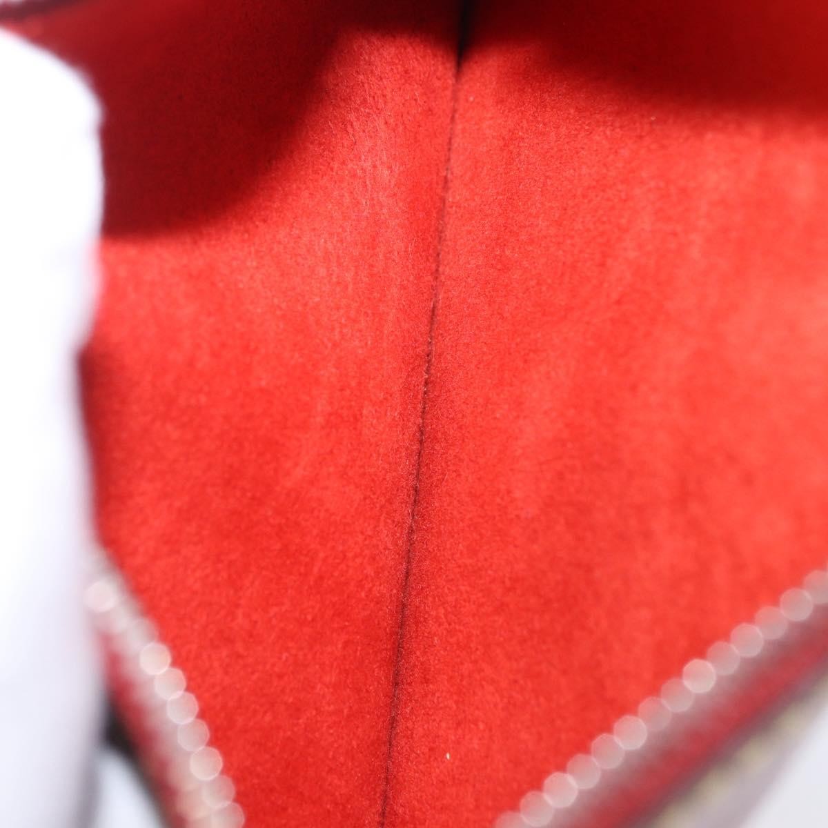 Louis Vuitton Neverfull Leather, Red, Leather, Clutch