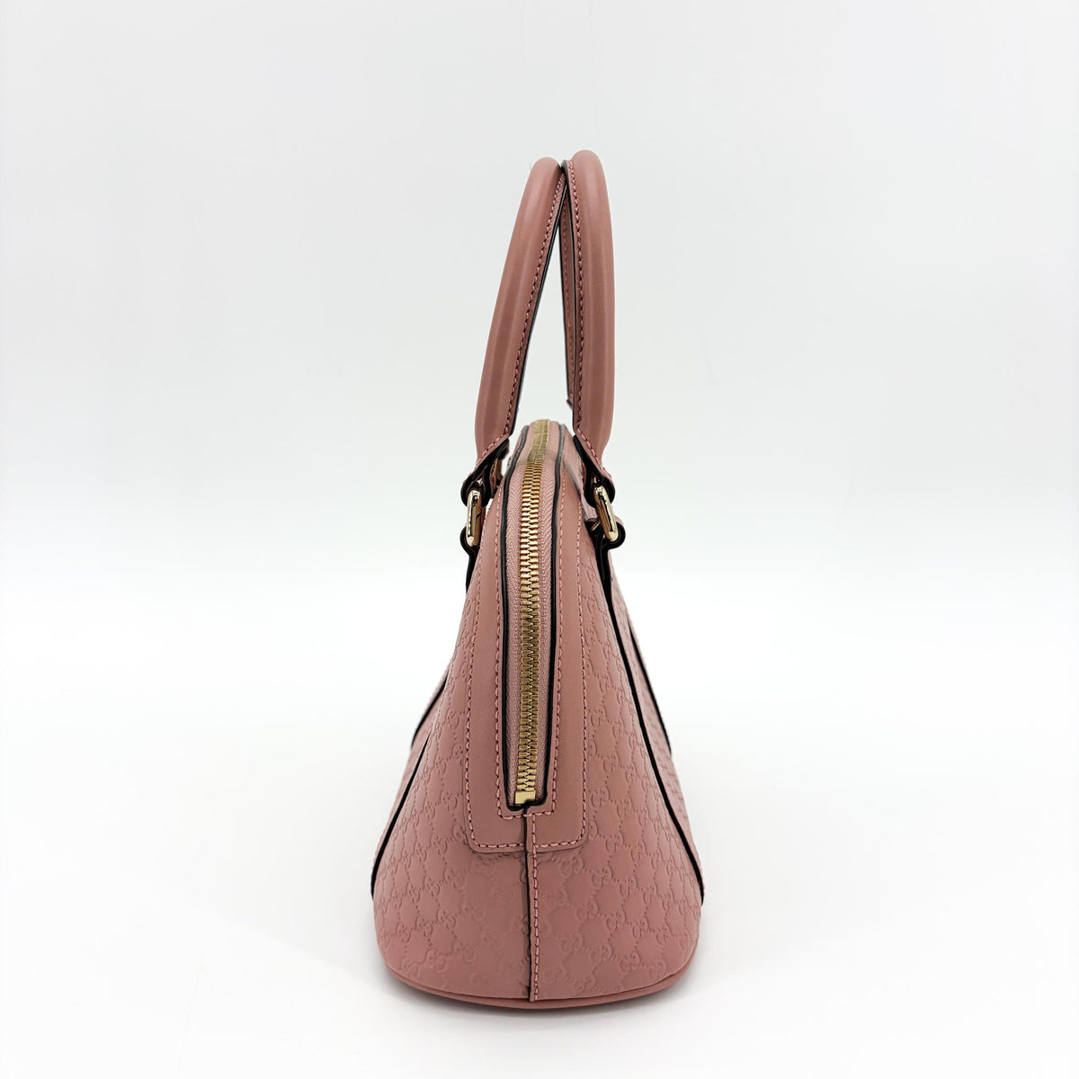 Gucci Convertible Dome Satchel Microguccissima Leather, Pink, Leather, Handbag
