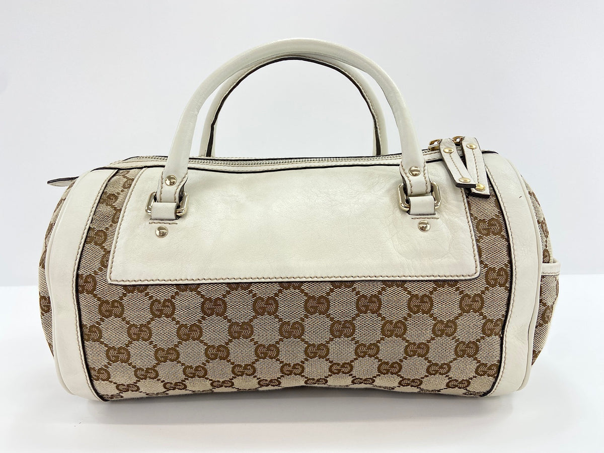 Gucci Trophy Boston GG Canvas, Beige, Canvas, Handbag