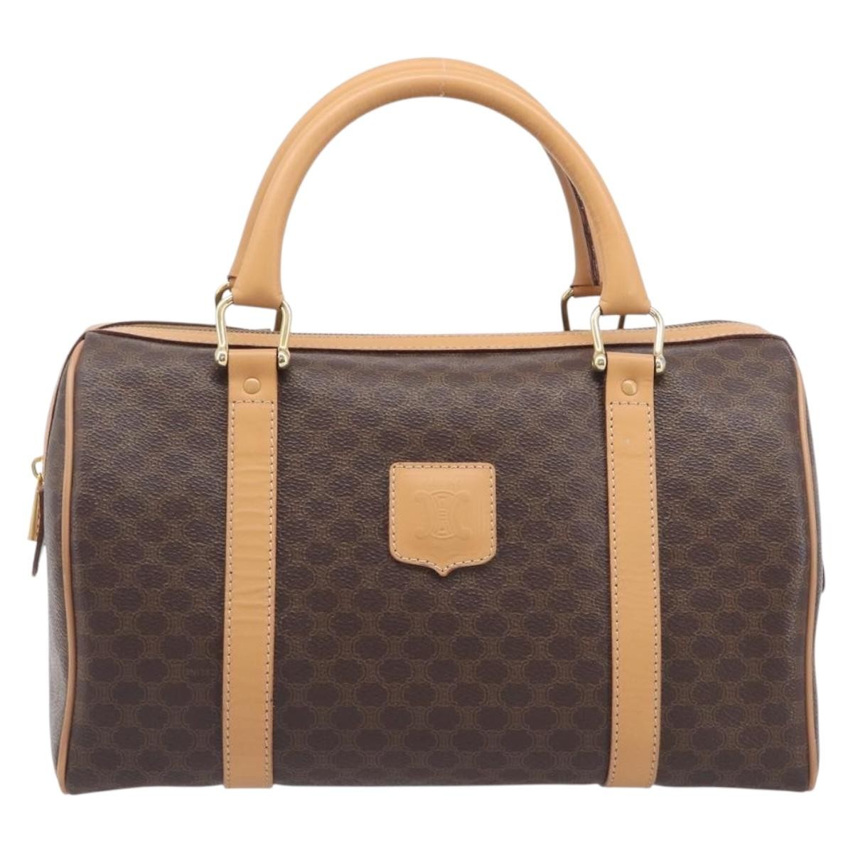 Celine Handbag Canvas, Brown, Canvas, Handbag