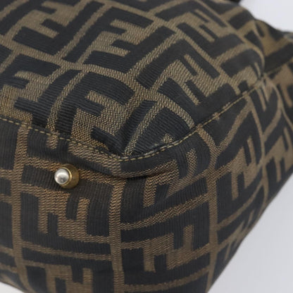 Fendi Vintage FF Handle Zucca Canvas, Brown, Canvas, Tote Bag