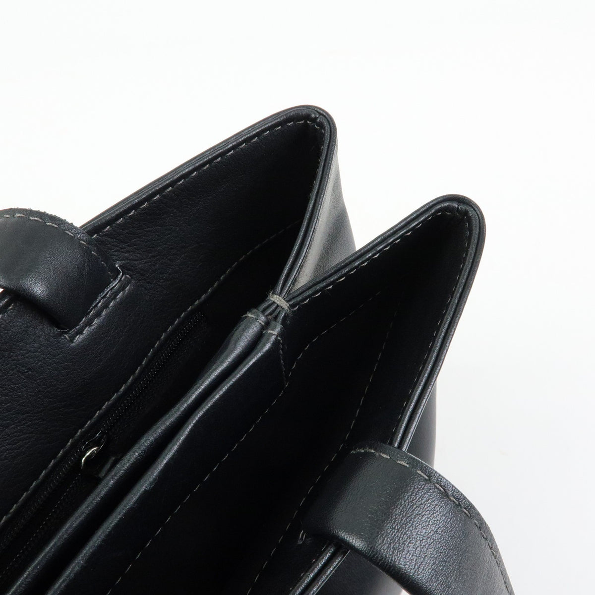Bvlgari Tote Leather, Black, Leather, Tote Bag