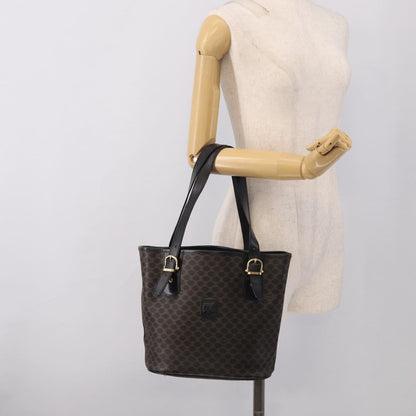 Celine C Macadam Tote PVC leather/ Macadam canvas, Black, Canvas, Shoulder Bag