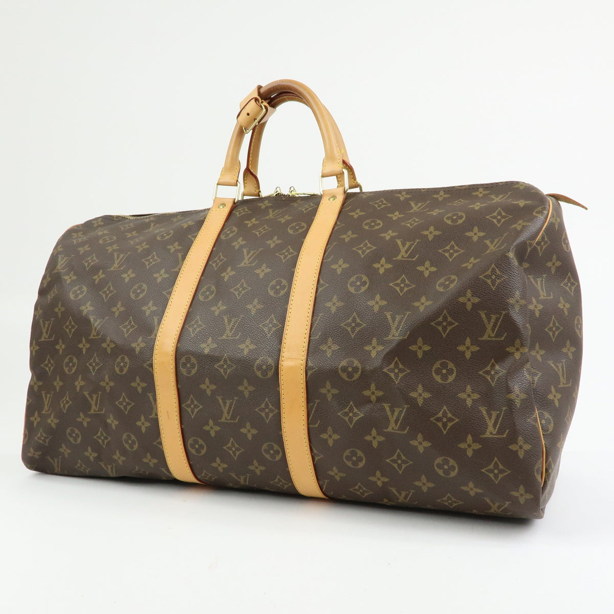 Louis Vuitton Keepall Monogram Canvas, Brown, Canvas, Travel Bag