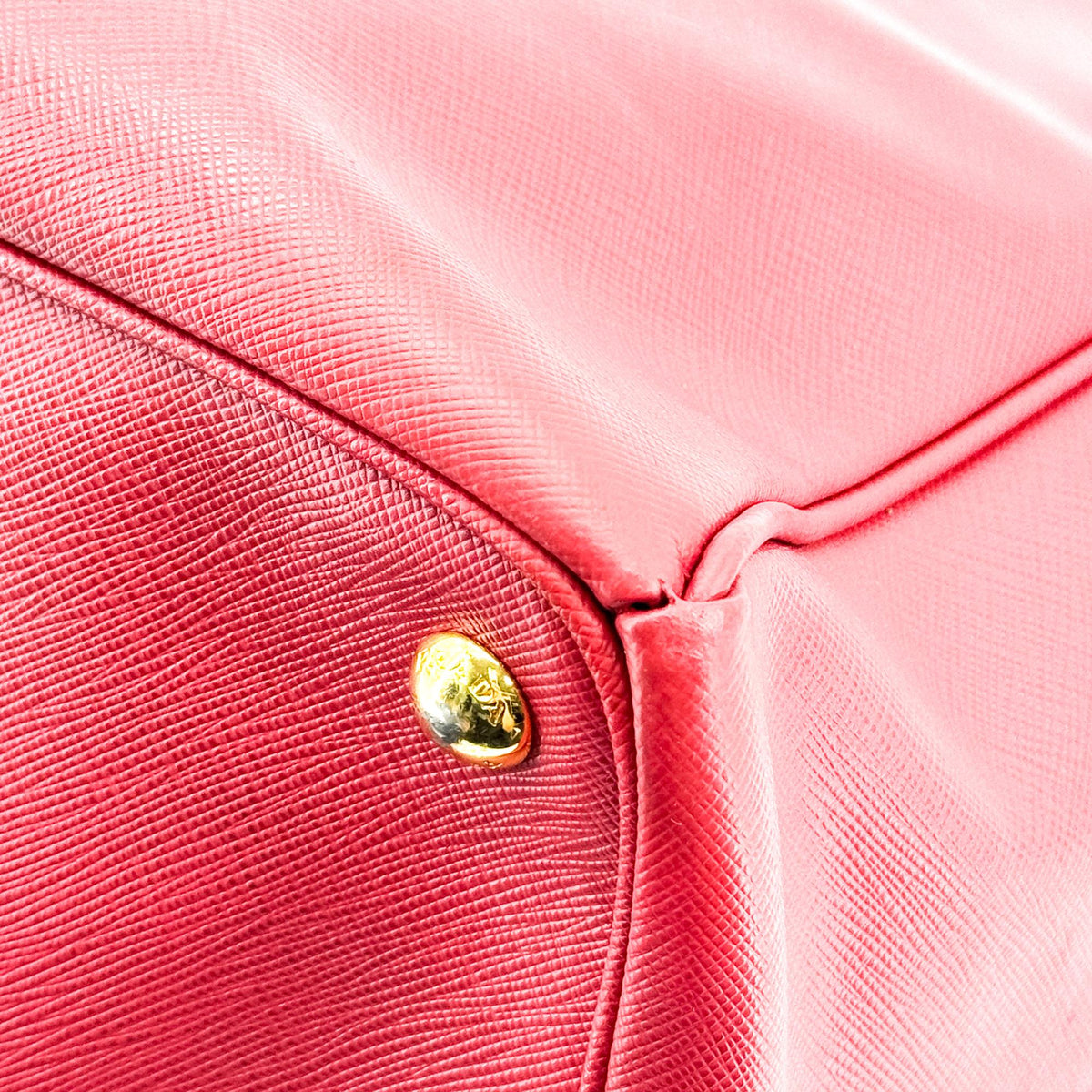 Prada Double Zip Lux Vernice Saffiano Leather, Red, Leather, Tote Bag