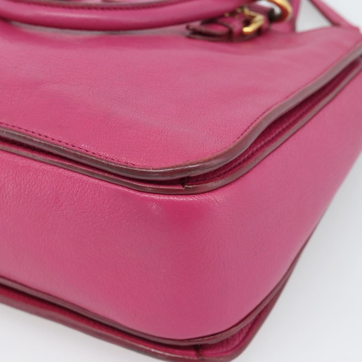Miu Miu Madras Convertible Lock Leather, Pink, Leather, Tote Bag