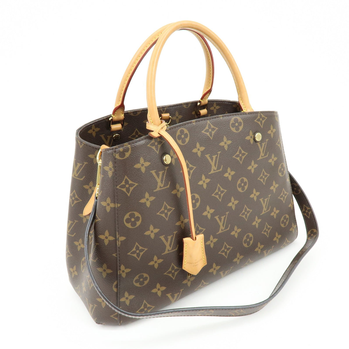 Louis Vuitton Montaigne Monogram Canvas, Brown, Canvas, Handbag