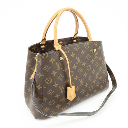Louis Vuitton Montaigne Monogram Canvas, Brown, Canvas, Handbag