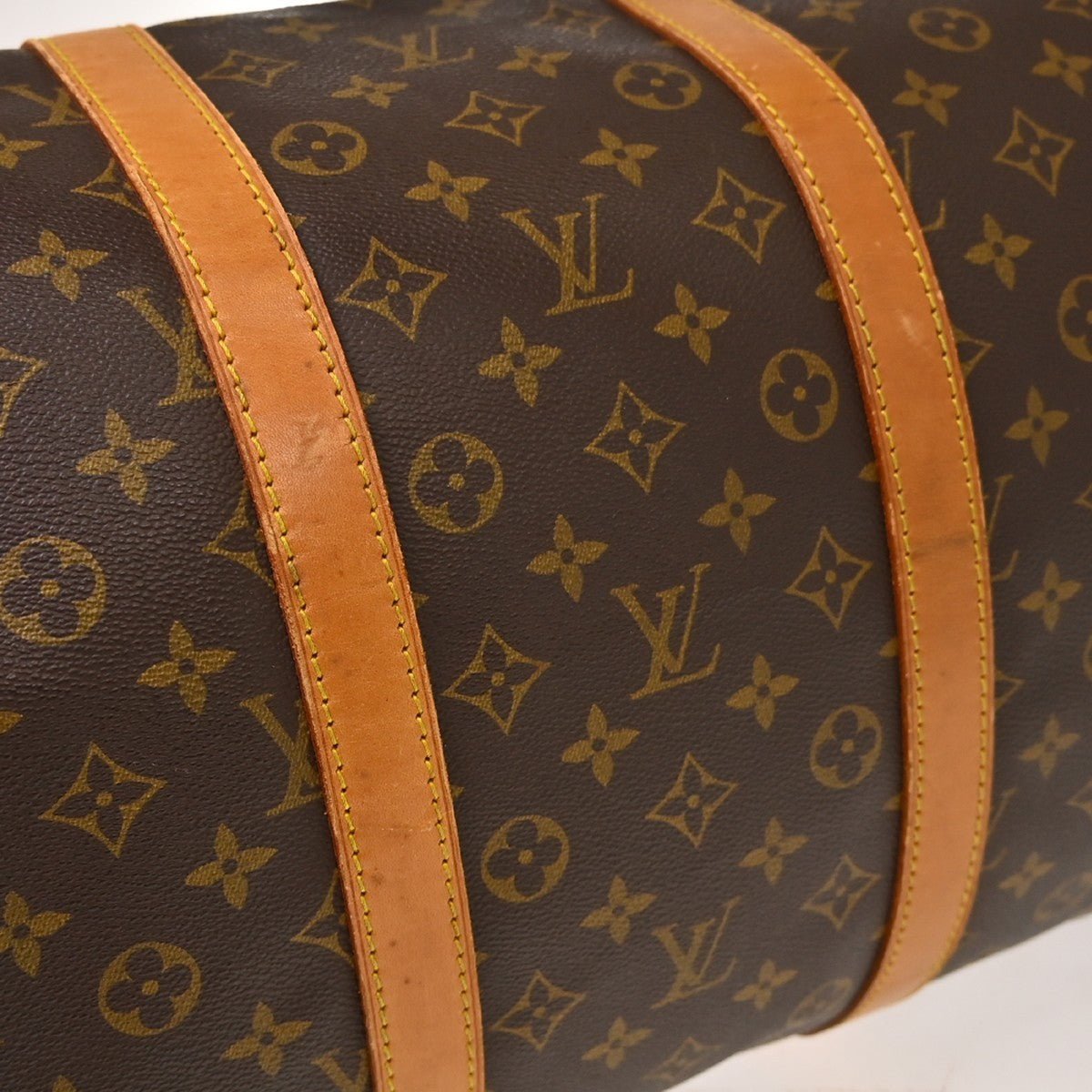Louis Vuitton Keepall Canvas, Brown, Canvas, Travel Bag