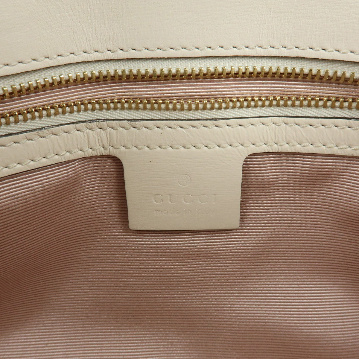 Gucci Arli Leather, White, Leather, Shoulder Bag