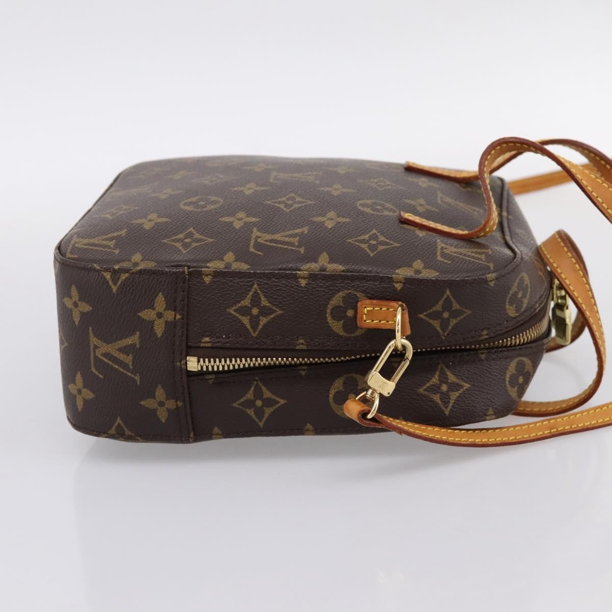 Louis Vuitton Spontini Monogram Canvas, Brown, Canvas, Handbag