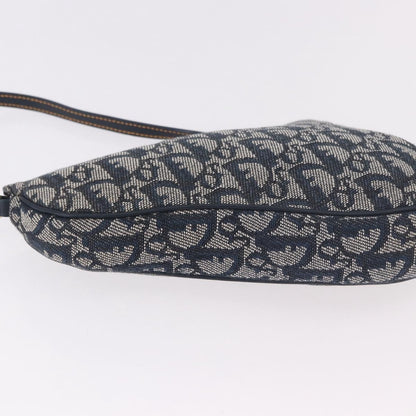 Christian Dior Vintage Saddle Bag Canvas, Navy, Canvas, Clutch