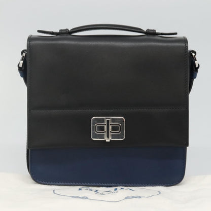 Bottega Veneta Turnlock Intrecciato Nappa, Black, Leather, Shoulder Bag