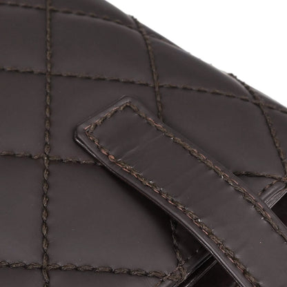 Chanel Surpique Quilted Leather, Brown, Leather, Tote Bag