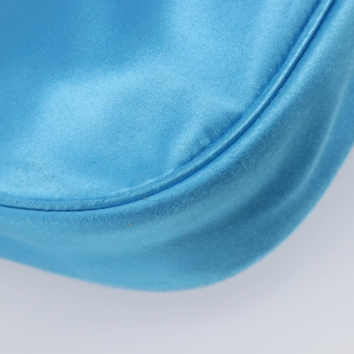 Balenciaga Leopolda Satin, Blue, Satin, Shoulder Bag