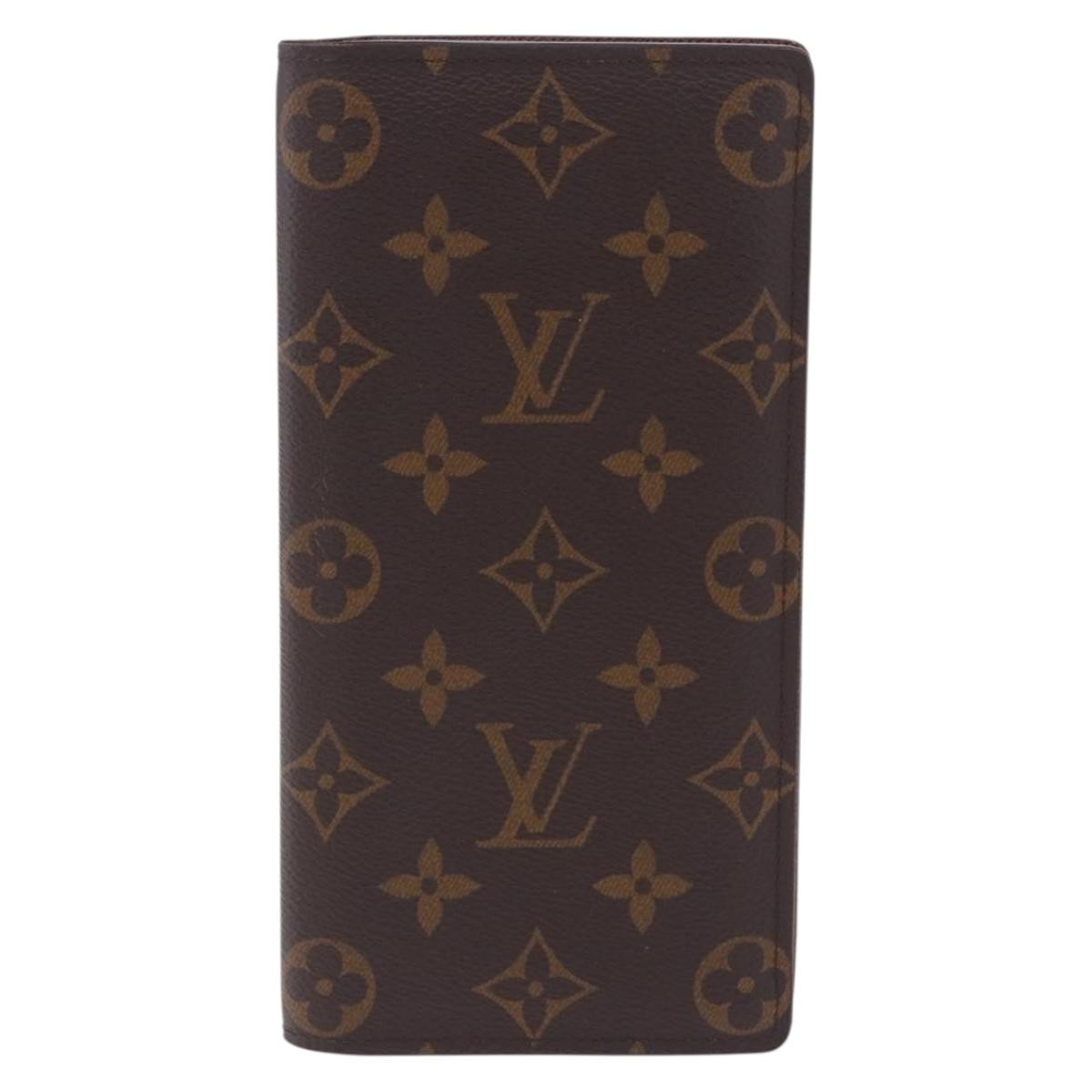 Louis Vuitton Brazza Monogram Canvas, Brown, Canvas, Wallet