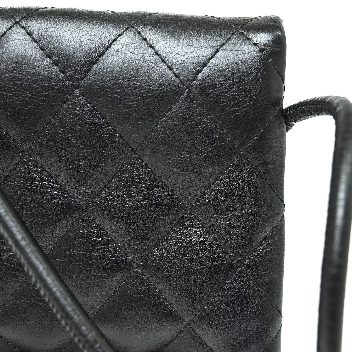 Chanel Cambon Flap Calfskin, Black, Leather, Shoulder Bag