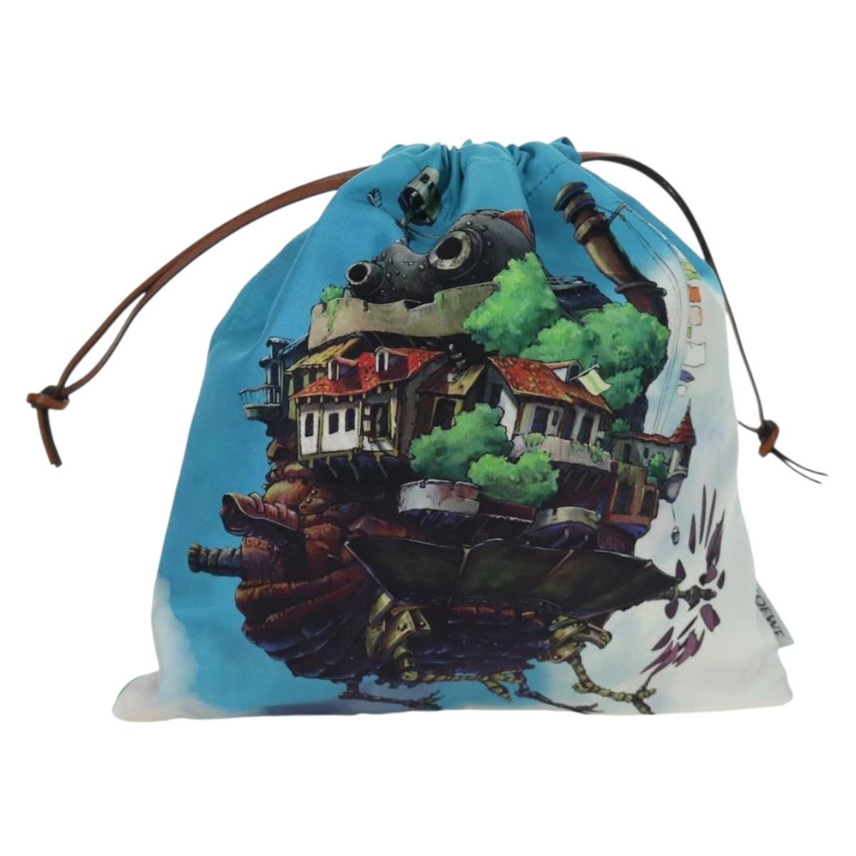 Loewe Paula Drawstring Printed Canvas, Multicolour, Canvas, Clutch