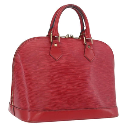 Louis Vuitton Alma Epi Leather, Red, Leather, Handbag