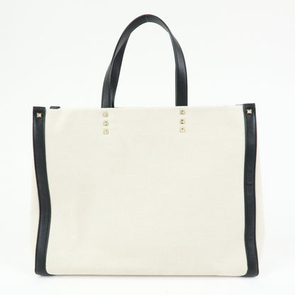 Valentino Garavani Grande Plage VLTN Canvas, Beige, Canvas, Tote Bag