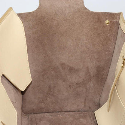 Celine Tie Tote Leather, Beige, Leather, Tote Bag
