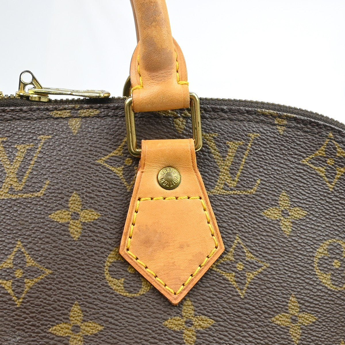 Louis Vuitton Alma Monogram, Brown, Canvas, Handbag