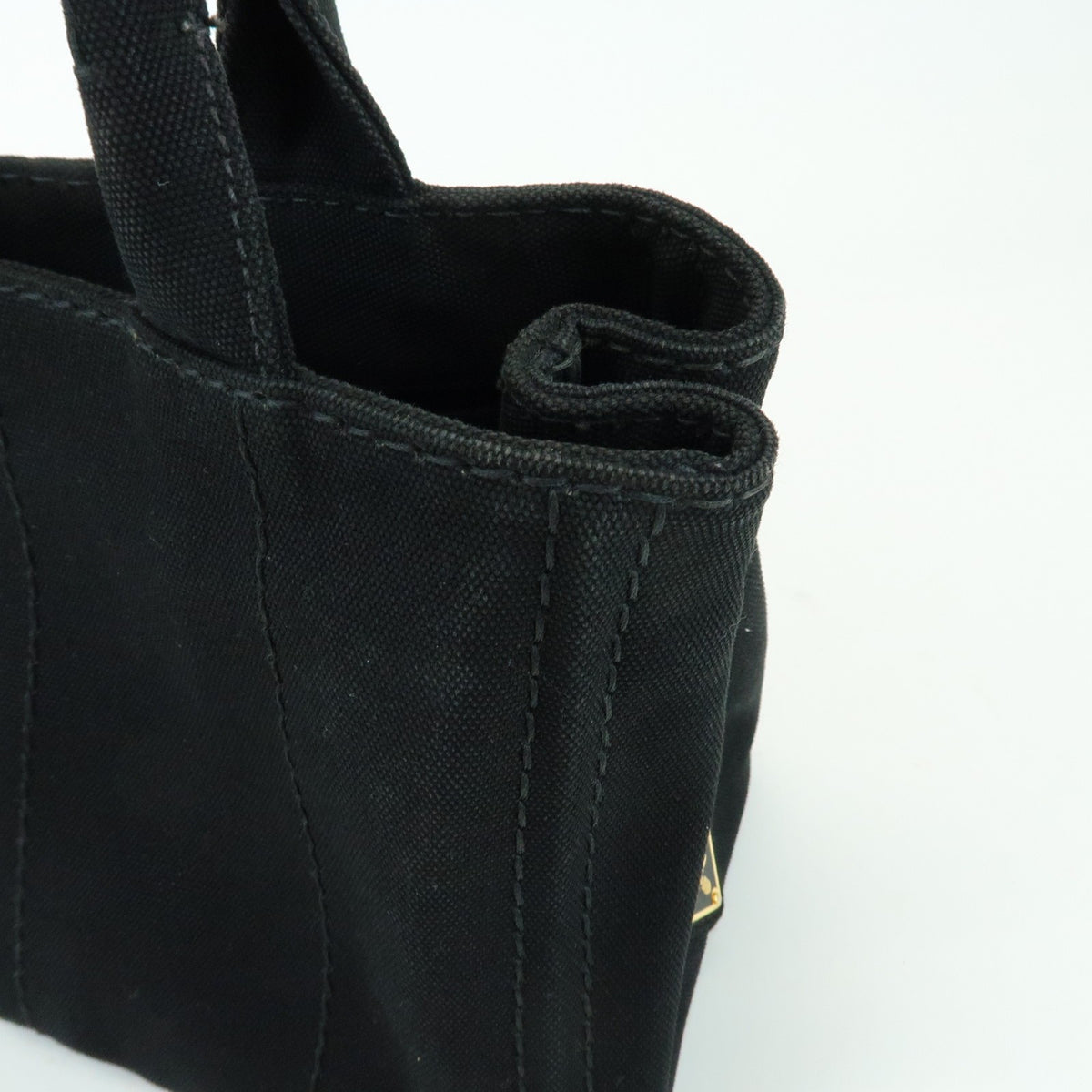 Prada Canapa Canvas, Black, Canvas, Tote Bag