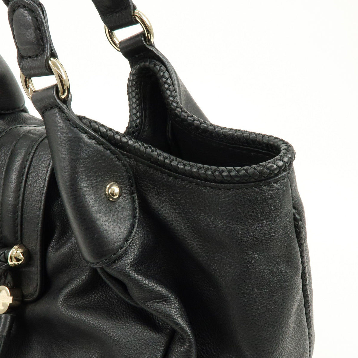 Gucci Marrakech Leather, Black, Leather, Tote Bag