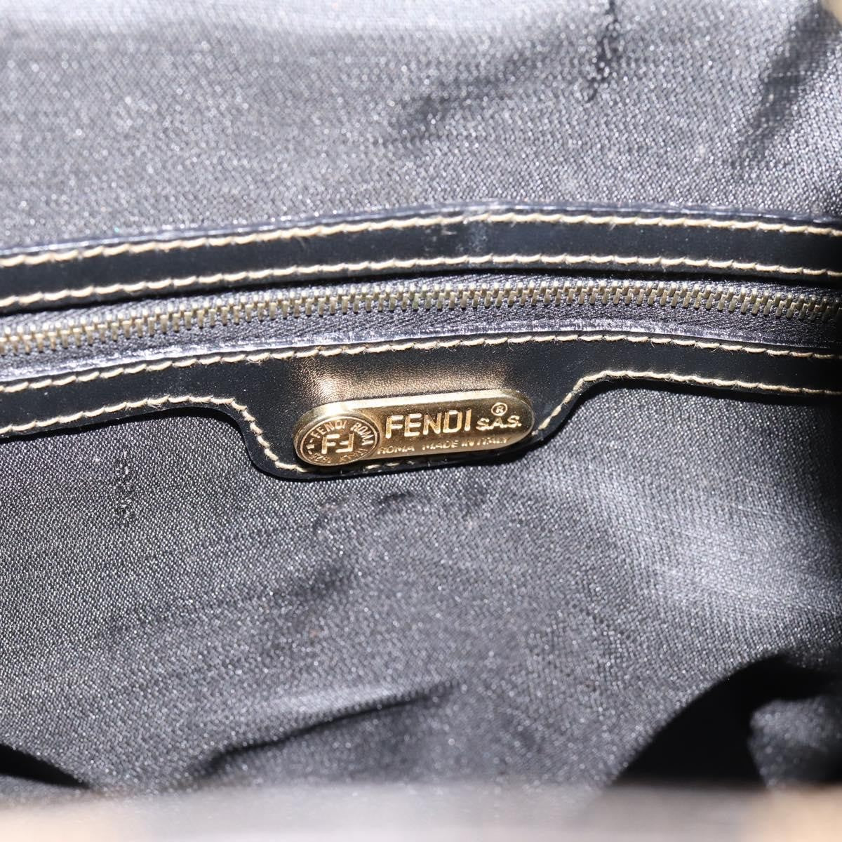 Fendi Vintage Pequin Logo Coated Canvas, Brown, Canvas, Backpack