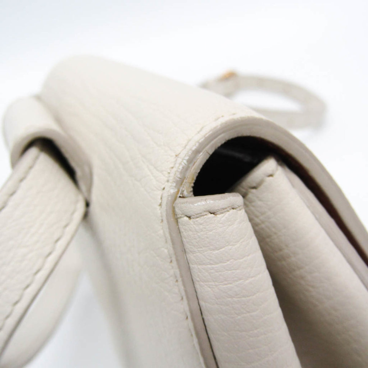 Bottega Veneta Palmellato Convertible Belt Leather, White, Leather, Handbag
