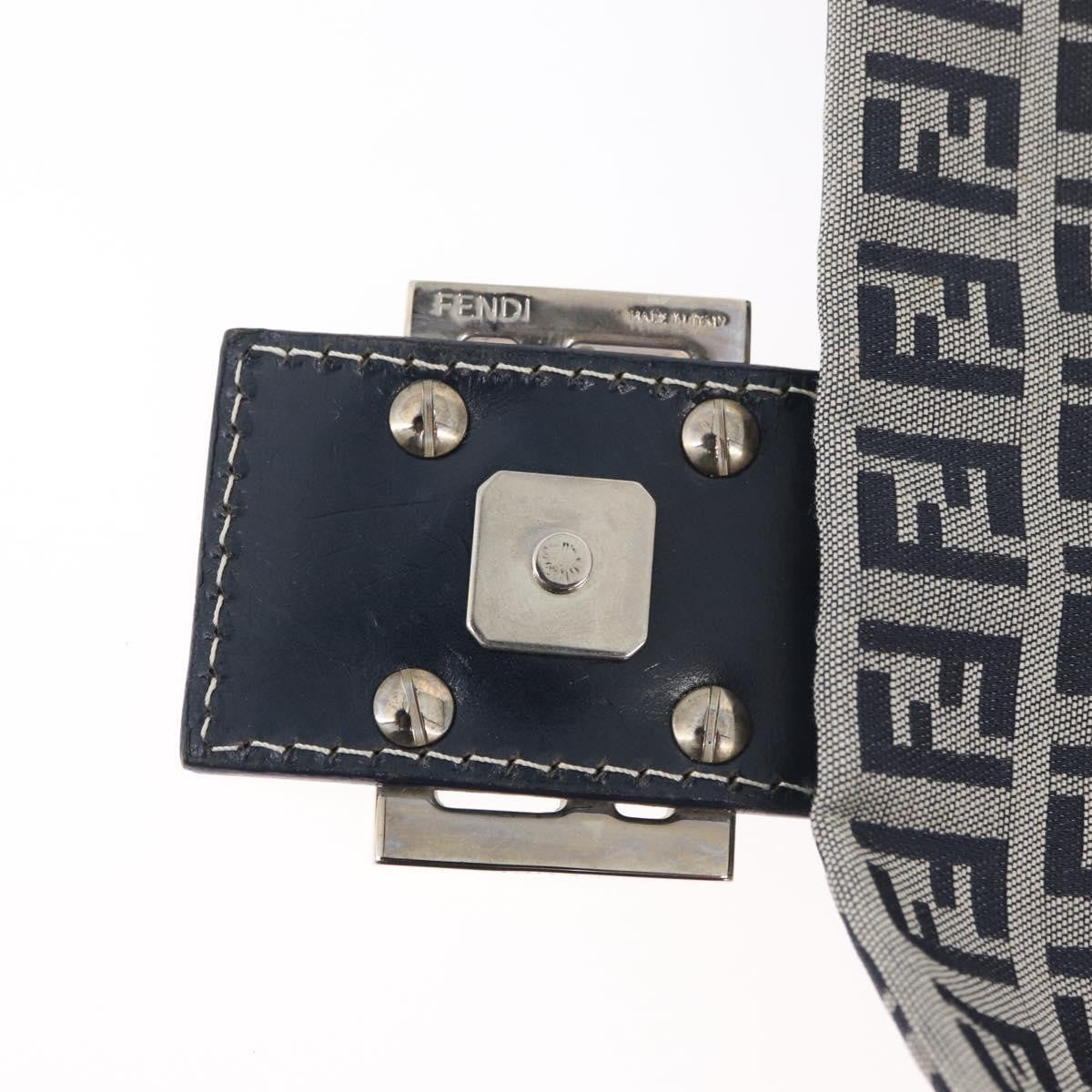 Fendi Baguette Zucchino Canvas, Navy, Canvas, Handbag
