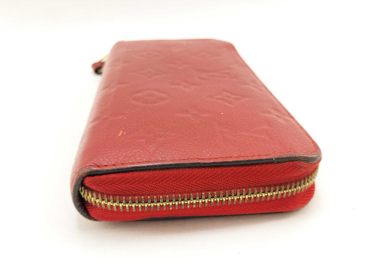 Louis Vuitton Zippy Monogram Empreinte Leather, Red, Leather, Wallet