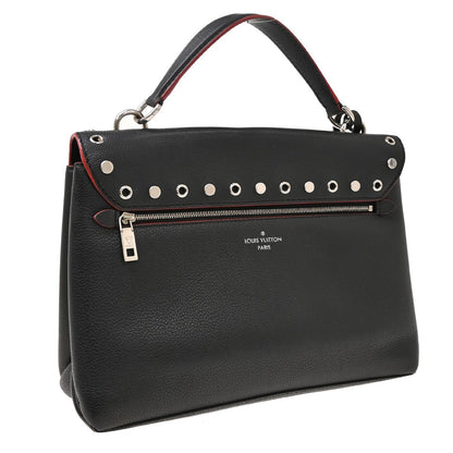 Louis Vuitton Mylockme Studded Leather, Black, Leather, Shoulder Bag