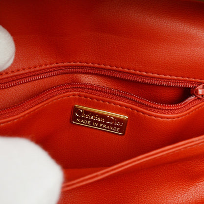 Christian Dior Shoulder Leather, Red, Leather, Shoulder Bag